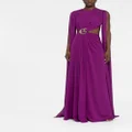 Elie Saab draped silk dress - Purple