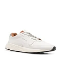 Buttero Vinci crackle-effect leather sneakers - White