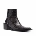 Buttero snakeskin ankle boots - Black