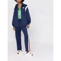 Gucci Web-Stripe detachable-sleeve hooded jacket - Blue