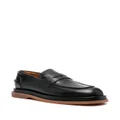 Buttero piped-trim leather loafers - Black