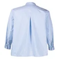 Jil Sander logo-embroidered stripe-print cotton shirt - Blue