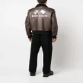 Palm Angels Racing Aviator leather jacket - Brown