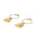 Jil Sander floral-detail drop-design earrings - Gold