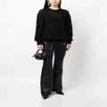 Junya Watanabe open-knit wool jumper - Black