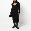 Wolford x Simkhai contoured ribbed-knit midi dress - Black