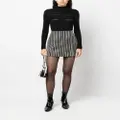 MSGM two-tone bouclé miniskirt - Black
