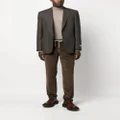 Canali single-breasted wool blazer - Brown
