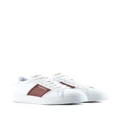 Emporio Armani logo-print leather sneakers - White