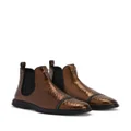 Giuseppe Zanotti embossed-crocodile leather ankle boots - Brown