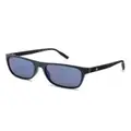 Montblanc square-frame mirrored sunglasses - Blue