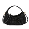 Miu Miu mini Wander wicker shoulder bag - Black