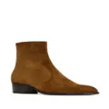 Saint Laurent Wyatt 40mm ankle boots - Brown