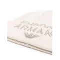 Emporio Armani fine-knit logo-embroidered beanie - Neutrals