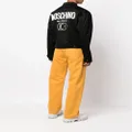 Moschino logo-print denim jacket - Black