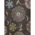 Kiton floral-print silk scarf - Brown