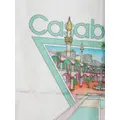 Casablanca Tennis Club silk scarf - White