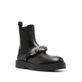 Jil Sander chain-link ankle leather boots - Black