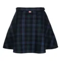 Thom Browne A-line check-pattern skirt - Blue