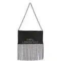 Karl Lagerfeld K/Evening fringed-edge shoulder bag - Black