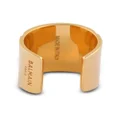 Balmain engraved-logo circular-design ring - Gold