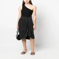 IRO polka dot-print draped skirt - Black