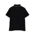 Emporio Armani Kids logo-embroidered cotton polo shirt - Black