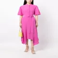 Stella McCartney Iconics crepe asymmetric dress - Pink