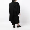 Yohji Yamamoto pleated high-low hem shirt - Black