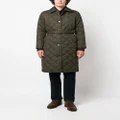 Barbour diamond-quilted single-breasted coat - Green
