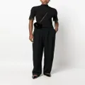 Emporio Armani box-pleat wide-leg trousers - Black