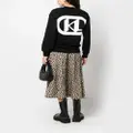 Karl Lagerfeld logo-print drop shoulder sweatshirt - Black