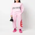 Karl Lagerfeld logo-print cotton track pants - Pink