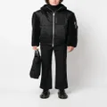 sacai panelled zip-up hooded jacket - Black