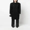 Dsquared2 double-breasted virgin wool coat - Black