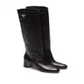 Prada 55mm knee-high leather boots - Black