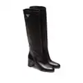 Prada 55mm knee-high leather boots - Black