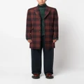 Paul Smith plaid-check single-breasted wool coat - Brown