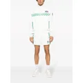 Casablanca Tennis Horizon-print elasticated track shorts - White