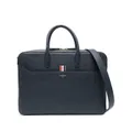 Thom Browne pebble-grain leather business bag - Blue