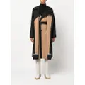 Plan C Mantel two-tone belted trench coat - Black