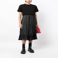 sacai polka dot-print panelled midi dress - Black