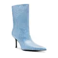 Alexander Wang Delphine 90mm denim boots - Blue