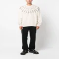 Neil Barrett Thunderbolt-print cotton sweatshirt - Neutrals