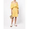 ERDEM Lyra off-shoulder embroidered dress - Yellow