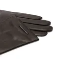 Calvin Klein logo-plaque leather gloves - Black