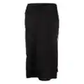 Gestuz wraparound tied-waist midi skirt - Black
