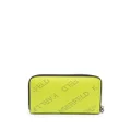 Karl Lagerfeld K/Punched perforated-detail wallet - Yellow