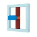 raawii colour-block square hook - Blue