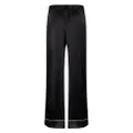 Kiki de Montparnasse Kiki silk tie-up trousers - Black